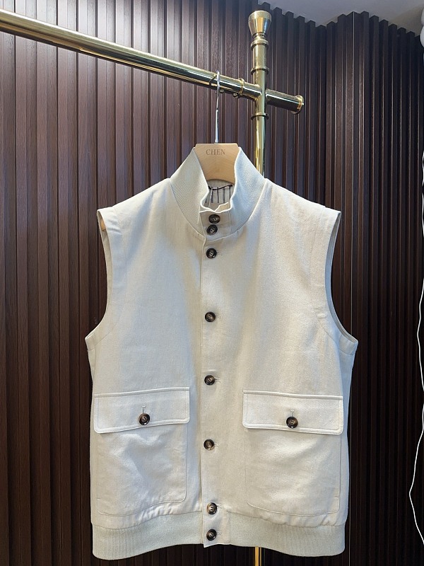BC New Vest Coat Color Apricot Blue Size M-3XL