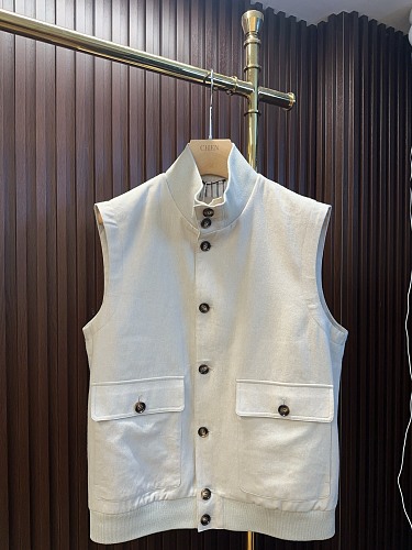 BC New Vest Coat Color Apricot Blue Size M-3XL