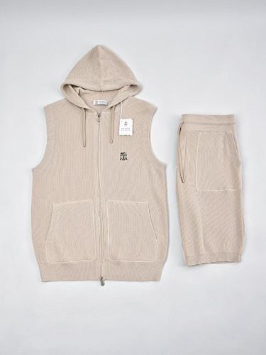 Logo-embroidered Cotton Hooded Gilet