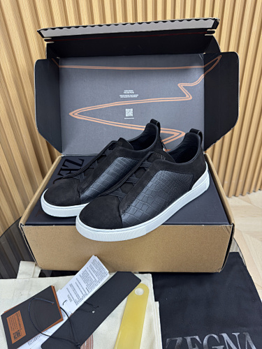 TS Black Suede And Alligator