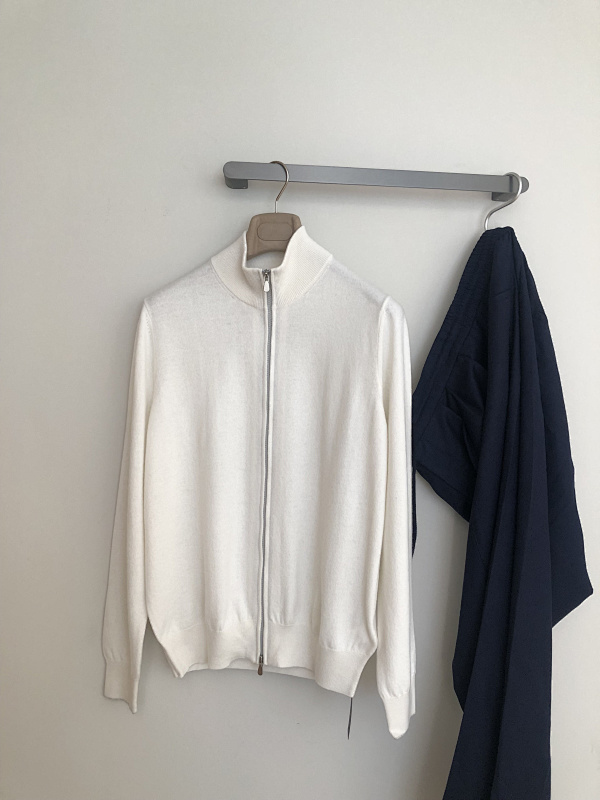 Cashmere Turtleneck Cardigan With Zipper