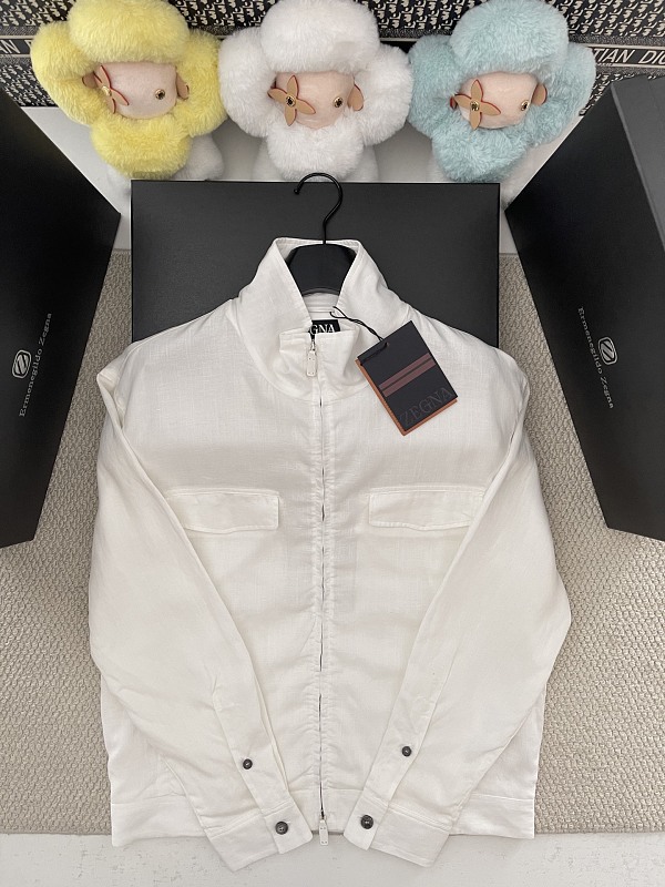 Zegna Crossover Cotton And Mulberry Silk Shirt Jacket Purchased Original Production Custom