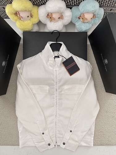 Zegna Crossover Cotton And Mulberry Silk Shirt Jacket Purchased Original Production Custom