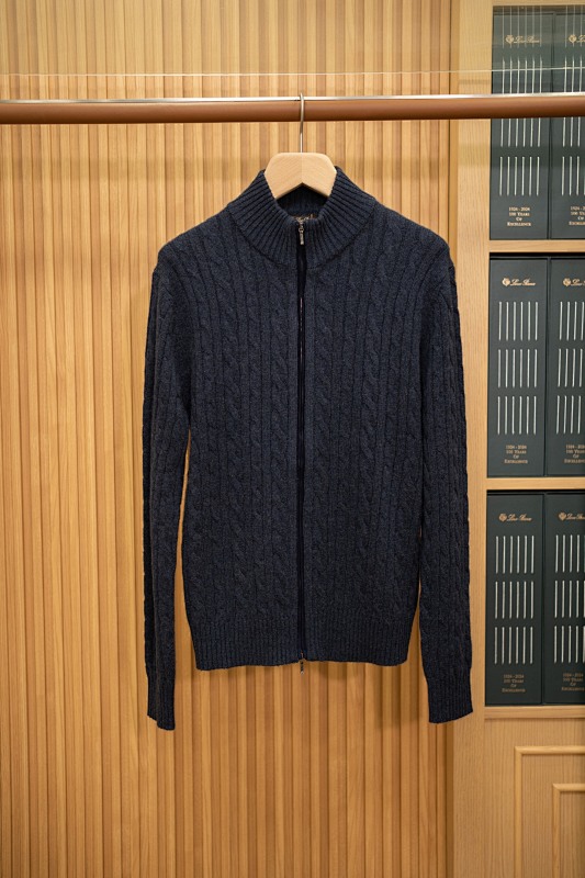 Cable Knit Full Zip Cardigan