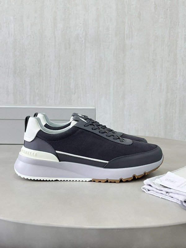 Leather-Trimmed Suede Sneakers