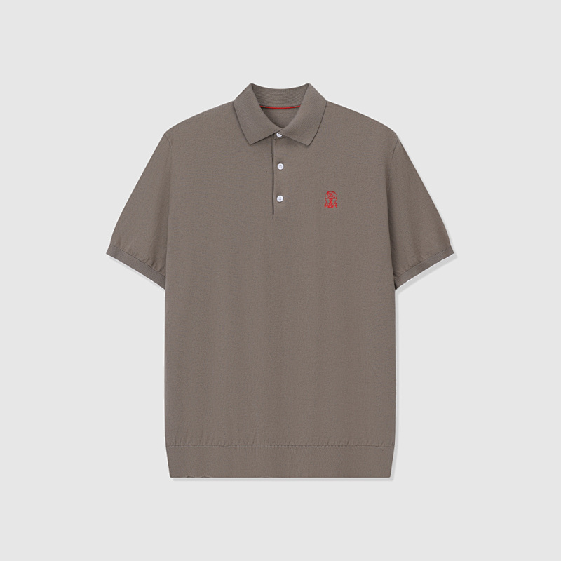 Brunello Cucinelli White Cotton Polo
