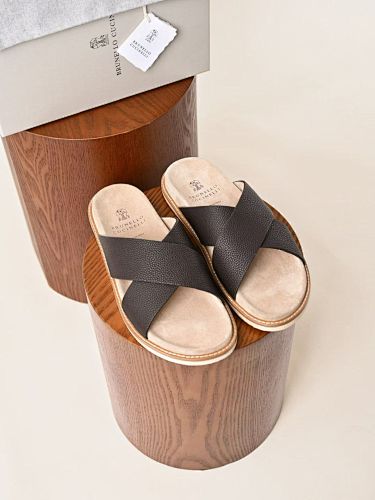 Suede Crisscross Sandals