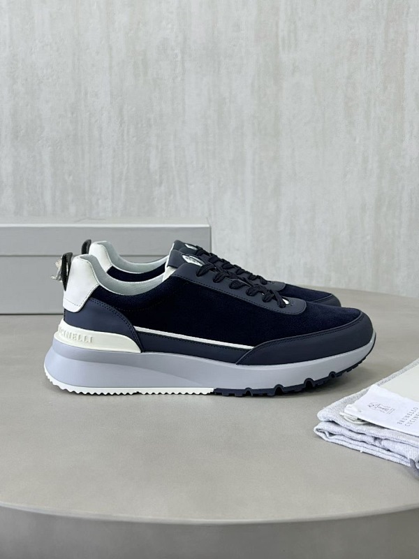 Leather-Trimmed Suede Sneakers