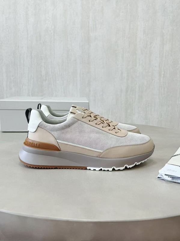 Leather-Trimmed Suede Sneakers