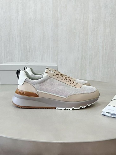 Leather-Trimmed Suede Sneakers
