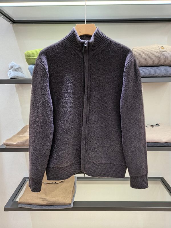 Z-brand Cardigan Zipper Wool Coat 100 Virgin Wool Feels As Soft Against The Skin As Pure C