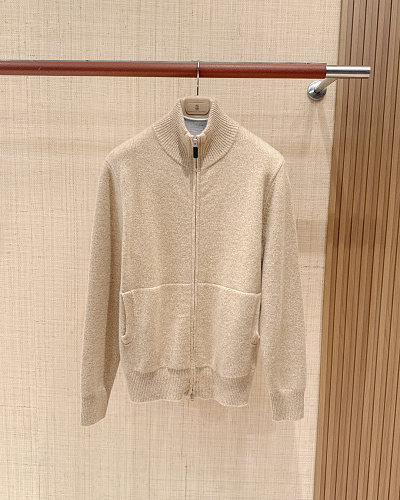 Two Tone Zipper Cardigan
