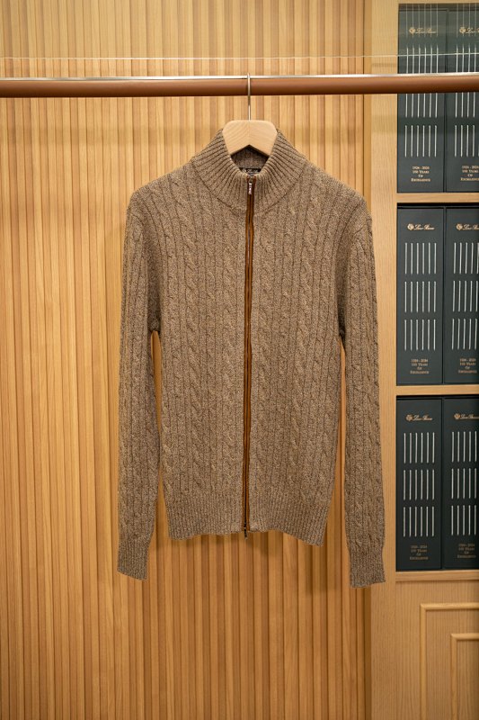 Cable Knit Full Zip Cardigan