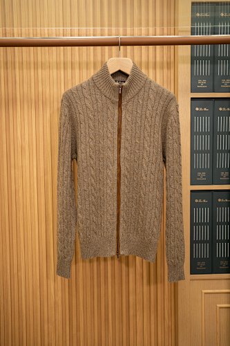 Cable Knit Full Zip Cardigan