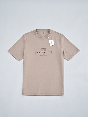 Cotton Jersey Crew Neck T-shirt With Print