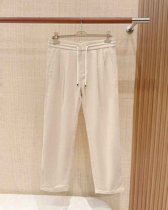 Double Pleated Fine Corduroy Pants