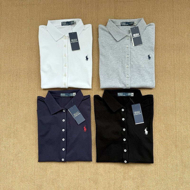RL Love 11-Button Slim Fit Women's Short Sleeve Polo Shirt 4 Colors And 4 Sizes. Sizes S M