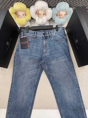 Blue Stone-washed Cotton Roccia Jeans