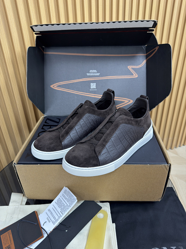 TS Brown Suede And Alligator