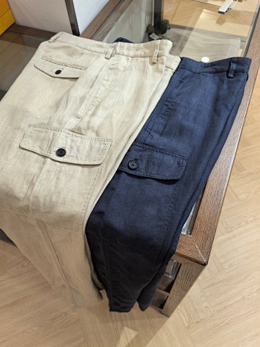 LP Linen Workwear Casual Trousers Made From A Tencel Linen Blend Feature Six Portholes Thr