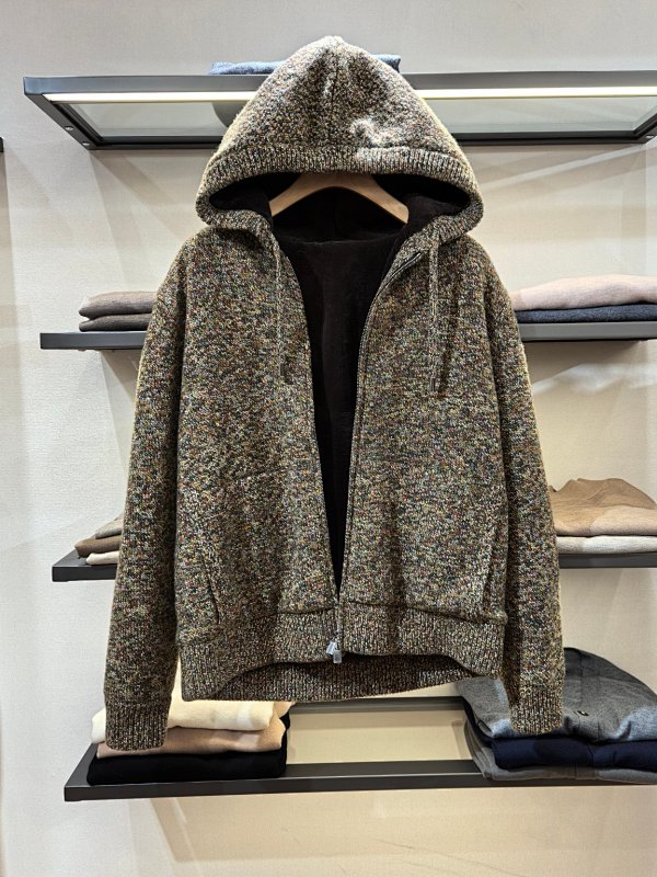 The Same Cool Item As Xige Is Here LP's Hooded Zip-up Cardigan Sweater With A Fleece Linin