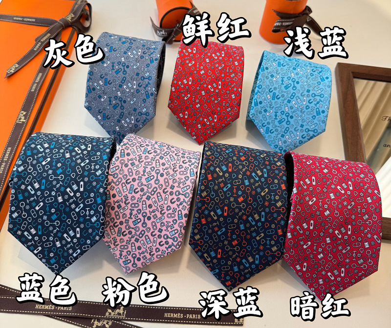 Hermès Hermes Hand Sewn Twill Silk Tie . This Creative And Ingenious Piece Is Adorned With Surpri