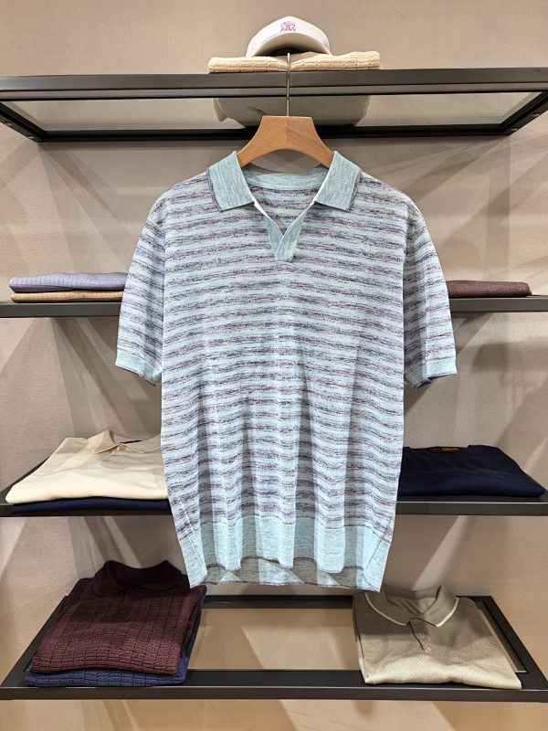 LP Linen Striped Short-sleeved Shirt From Color To Material Focuses On A Cool And Sunny Fe