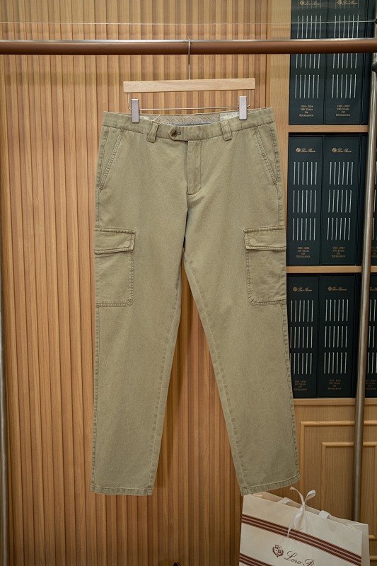 Straight-Leg Cotton-Gabardine Cargo Trou
