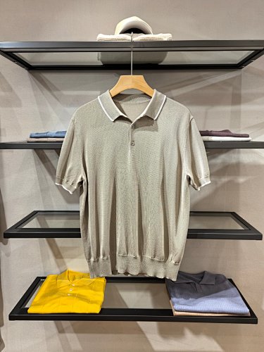 BC25's New Spring Summer Short-sleeved Polo Shirt Made Of 70 3 Count Acetate Wool Features