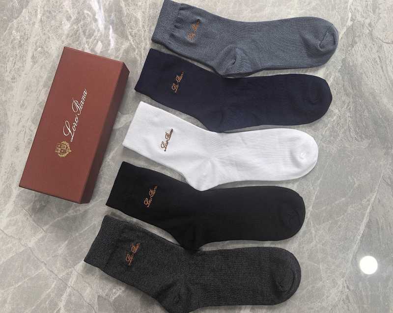Loro Piana Simple Design Pure Cotton Quality Comfortable To Wear Breathable Box Of 5 Pairs