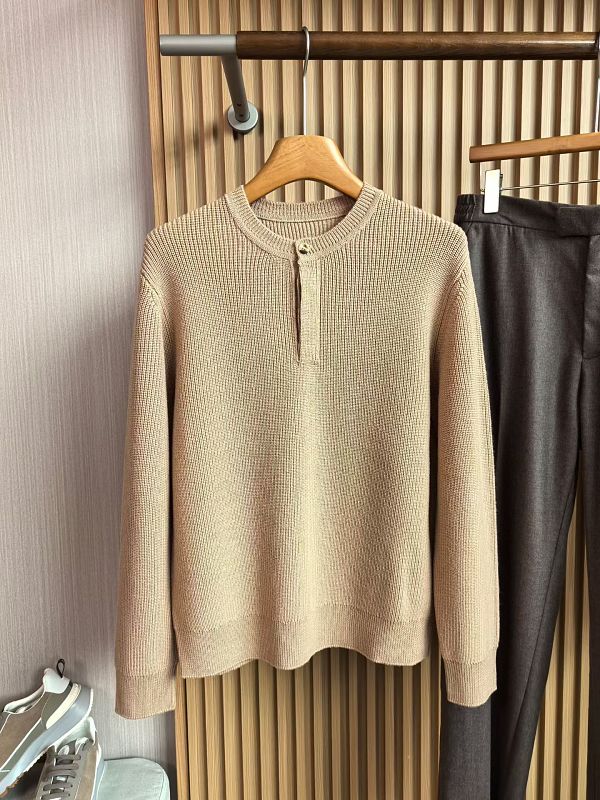 Bc Round Neck Wool Half Cardigan