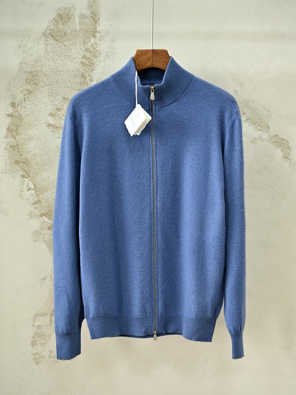 Cashmere Full Zip Crewneck