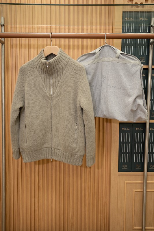 Cashmere Down-Filled Jacket Beige