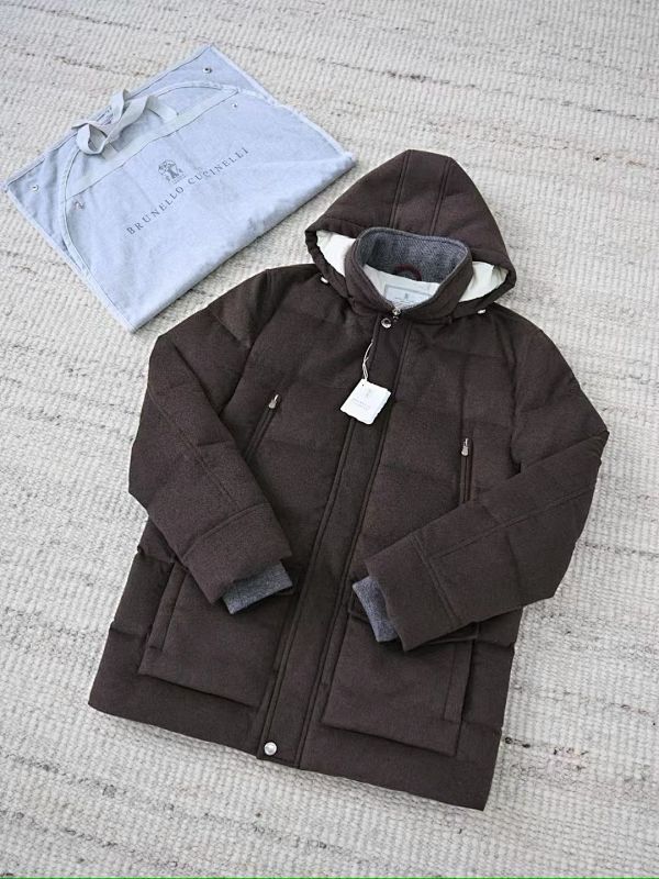 Puffer Jacket Flannel Brown