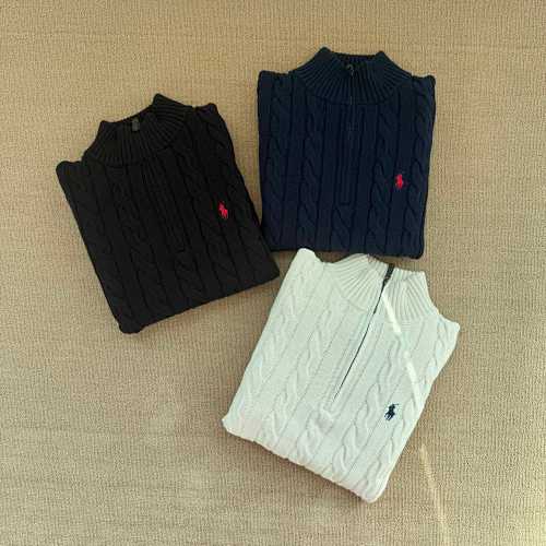 Cable Knit Men's Half-Zip Knit Sweater