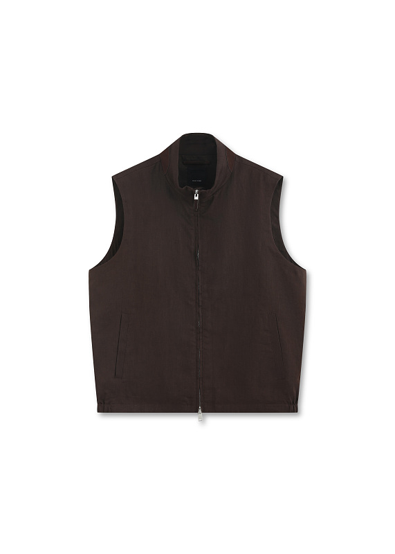 OasiLino Standing Collar Vest