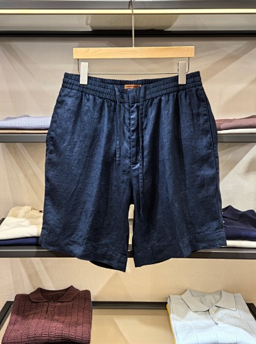 ZZ Linen Casual Shorts Made From 100 Natural Linen Feature An Elastic Waistband With A Dou