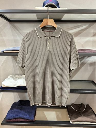 LP's New Silk And Linen Short-sleeved Polo Shirt Is Cool Smooth And Drapey. It Features A