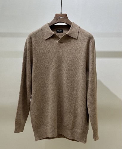 Buttonless Cashmere Polo