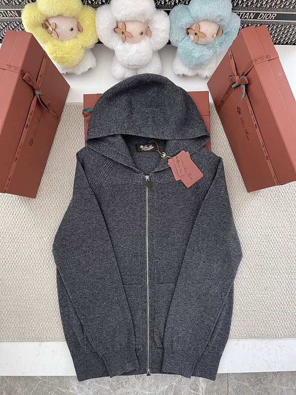 Hooded Zipper Wool Sweater