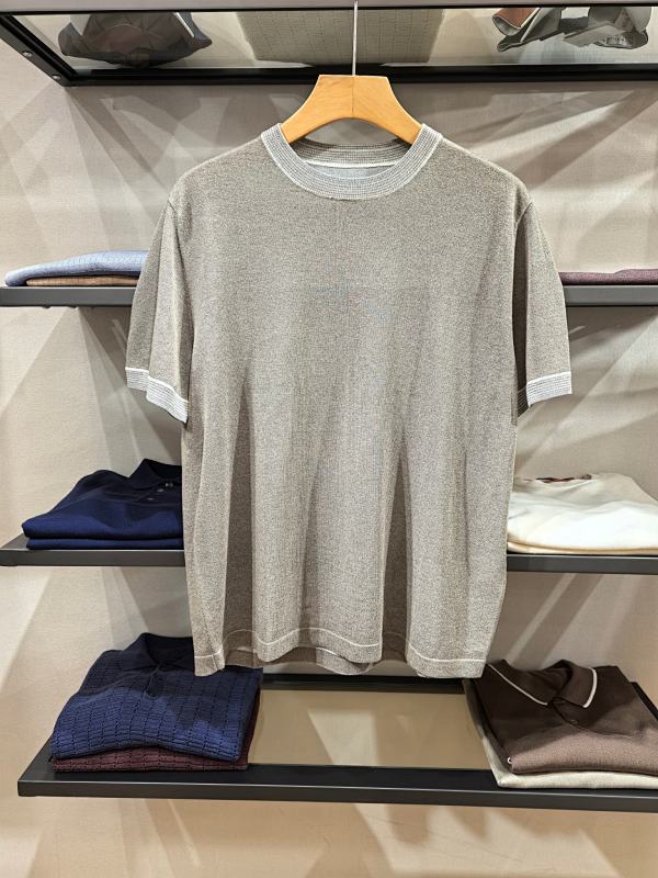 LP's New Silk And Linen Short-sleeved T-shirt A Blend Of Pure Natural Linen And Silk Wool