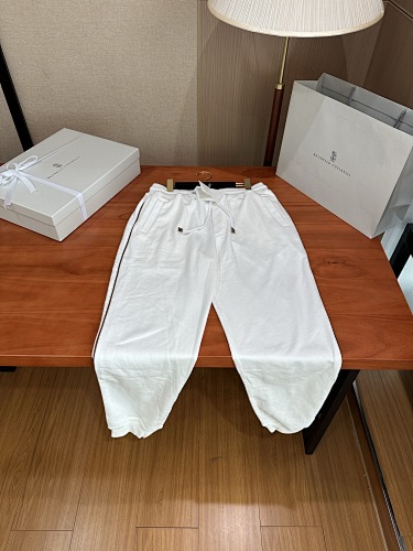 Joggers Terry With Trim White