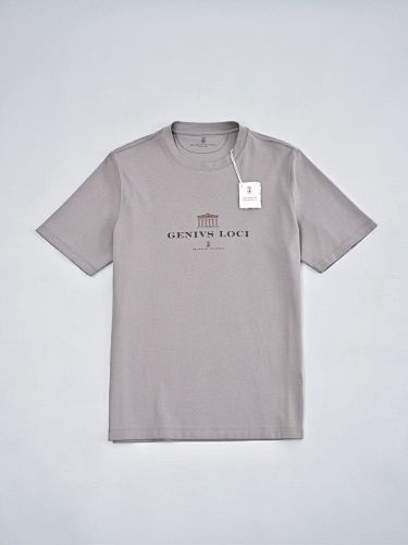 Cotton Jersey Crew Neck T-shirt With Print