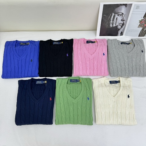 Cotton V-neck Cable Knit