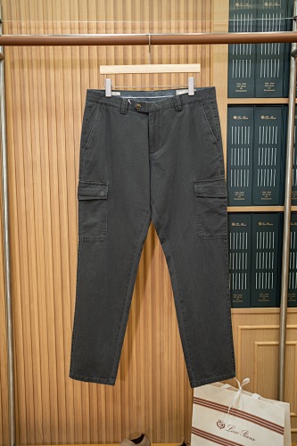 Straight-Leg Cotton-Gabardine Cargo Trou