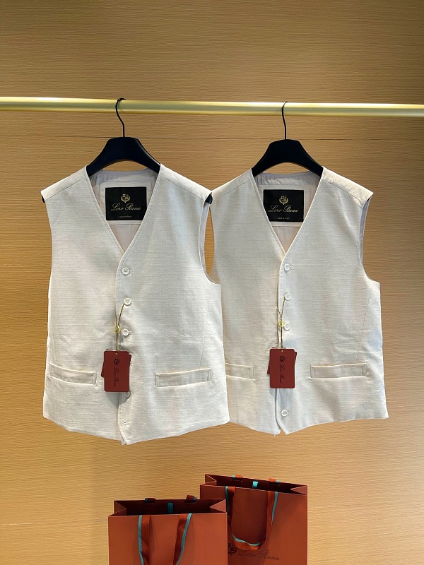 Beige Linen Vest