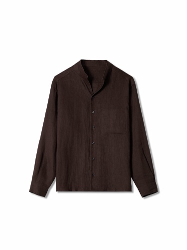 Linen Stand Collar Shirt