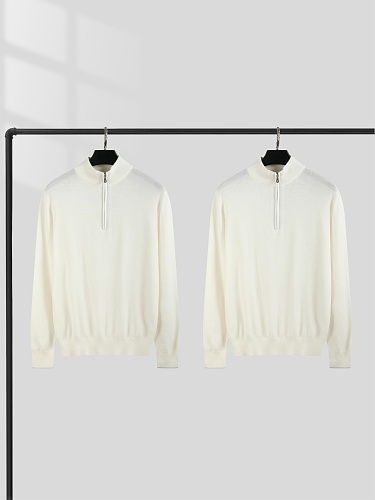 Half Zip Cashmere Pullover Sweater