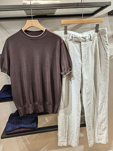 BC Classic Round Neck Short Sleeve T-shirt A Simple And Elegant Knitted T-shirt With A Lux