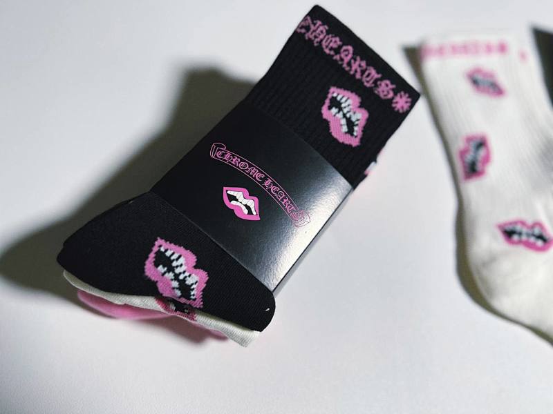 1 Chrome Pink Towel Socks